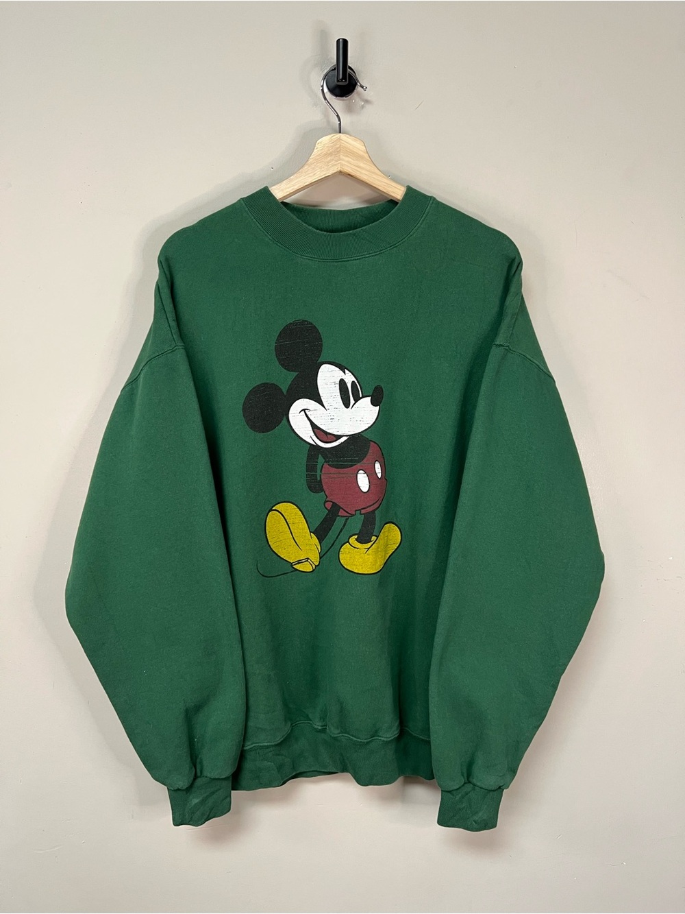 Disney Green Mickey Mouse Graphic Sweatshirt